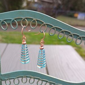 Blue & Copper Earrings